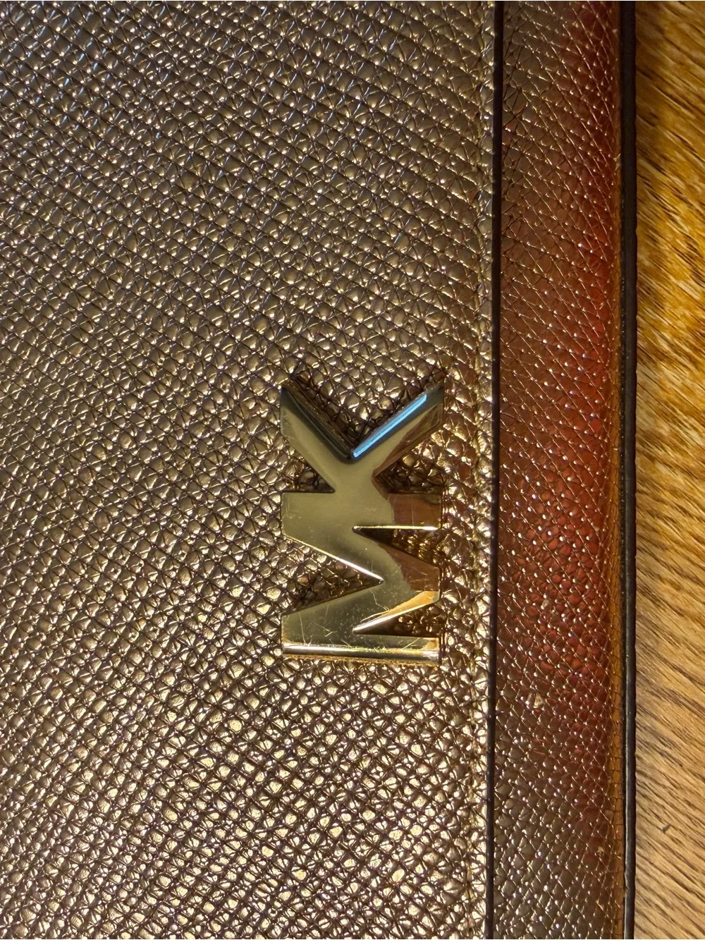 Michael Kors Metallic Gold Chain Crossbody Wallet